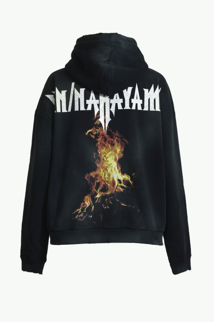 トップス jun/nakayama flame hoodie blk FLAME ZIP HOODIE / BLK – junnakayama