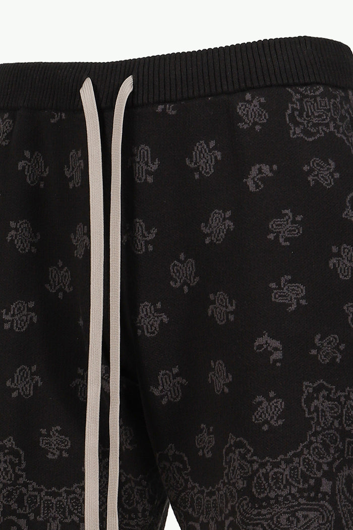 PAISLEY KNIT SHORTS / BLK
