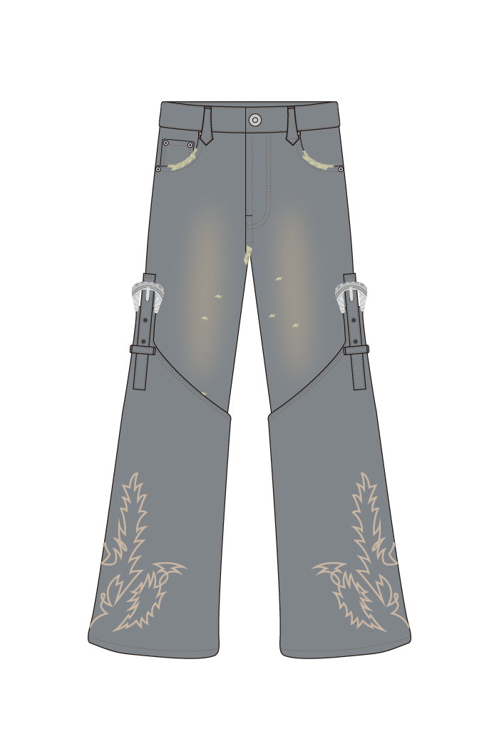 WESTERN DENIM PANTS / IND