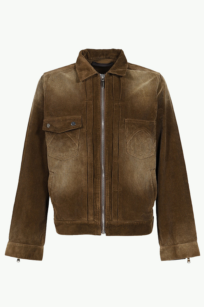 CORDUROY SLIDE JACKET / BRW