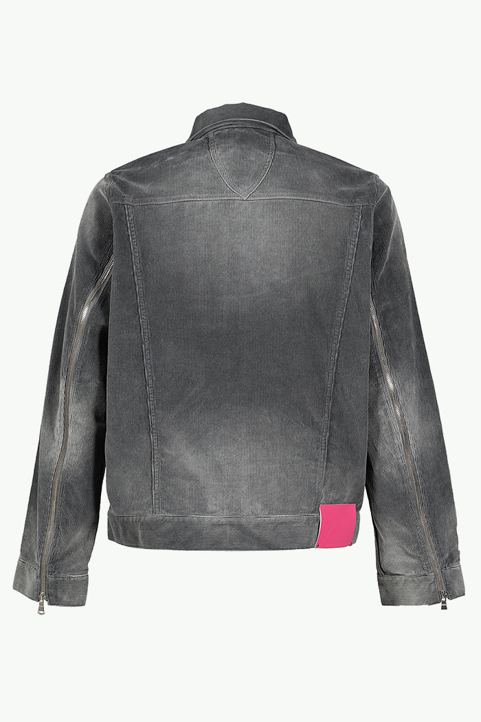 CORDUROY SLIDE JACKET / ASH