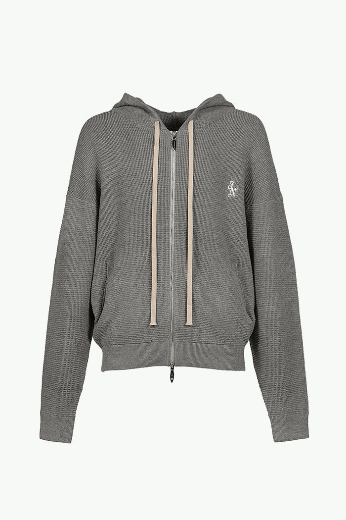 WAFFLE HOODIE / ASH