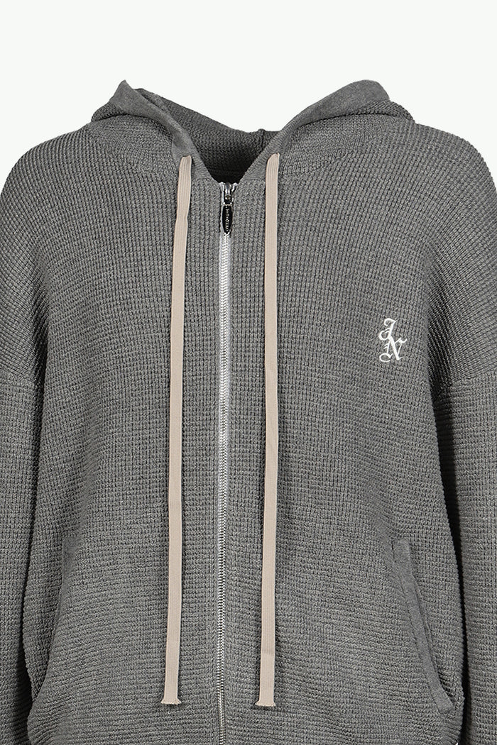 WAFFLE HOODIE / ASH