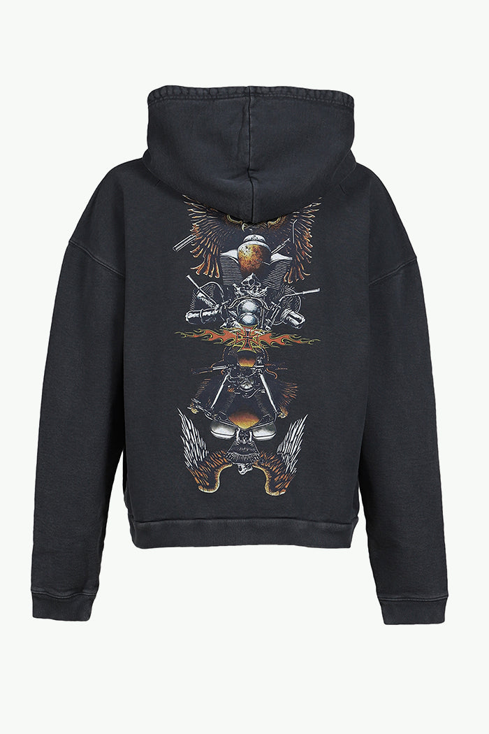 MOTOR ZIP HOODIE / BLK