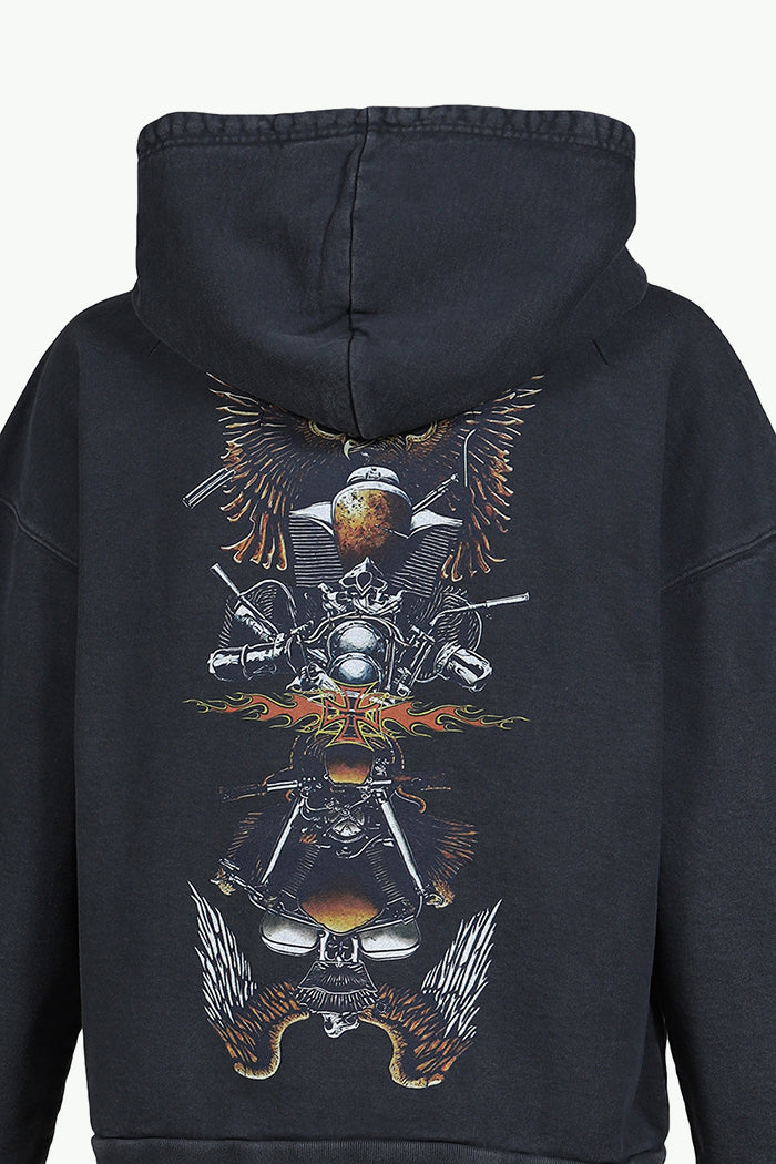 MOTOR ZIP HOODIE / BLK