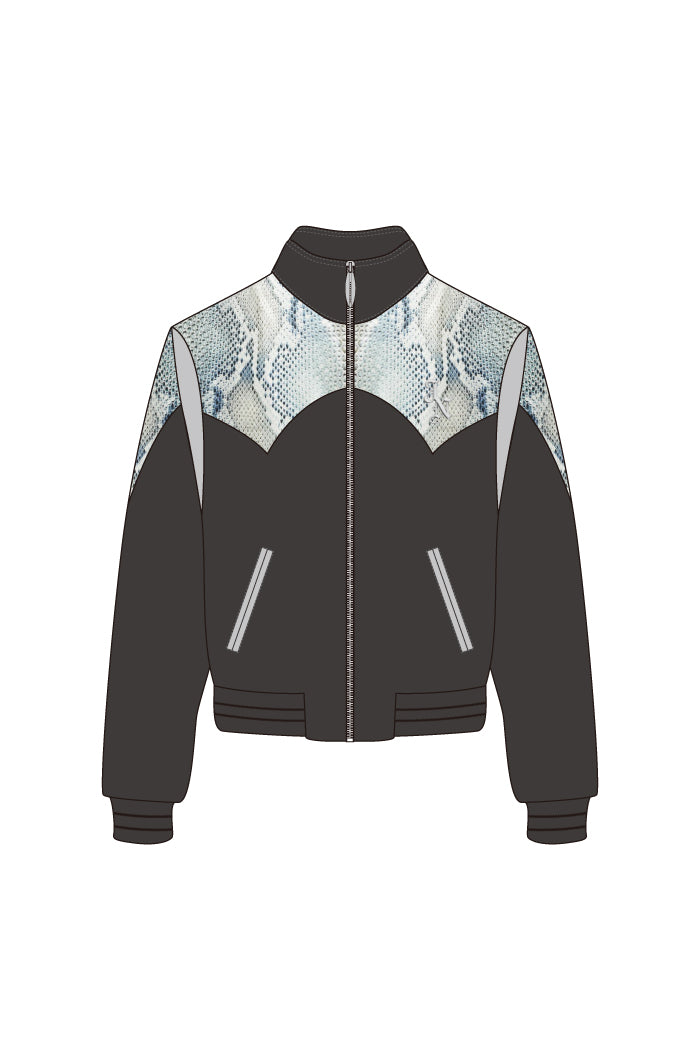PYTHON VARSITY JACKET / BLK