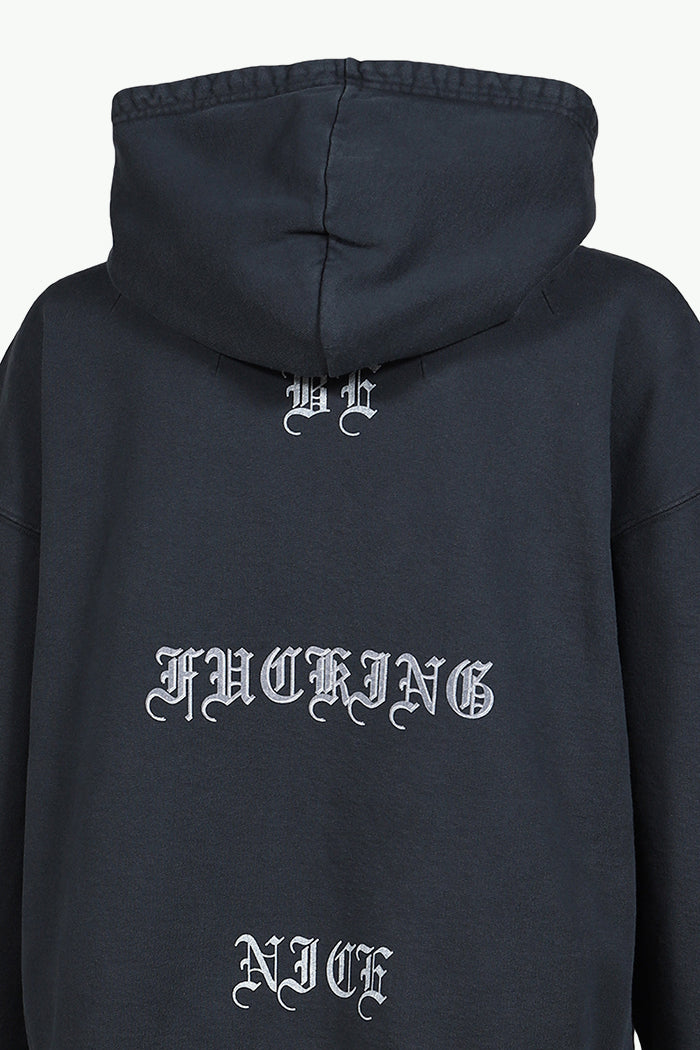 LOVE ME ZIP HOODIE / BLK