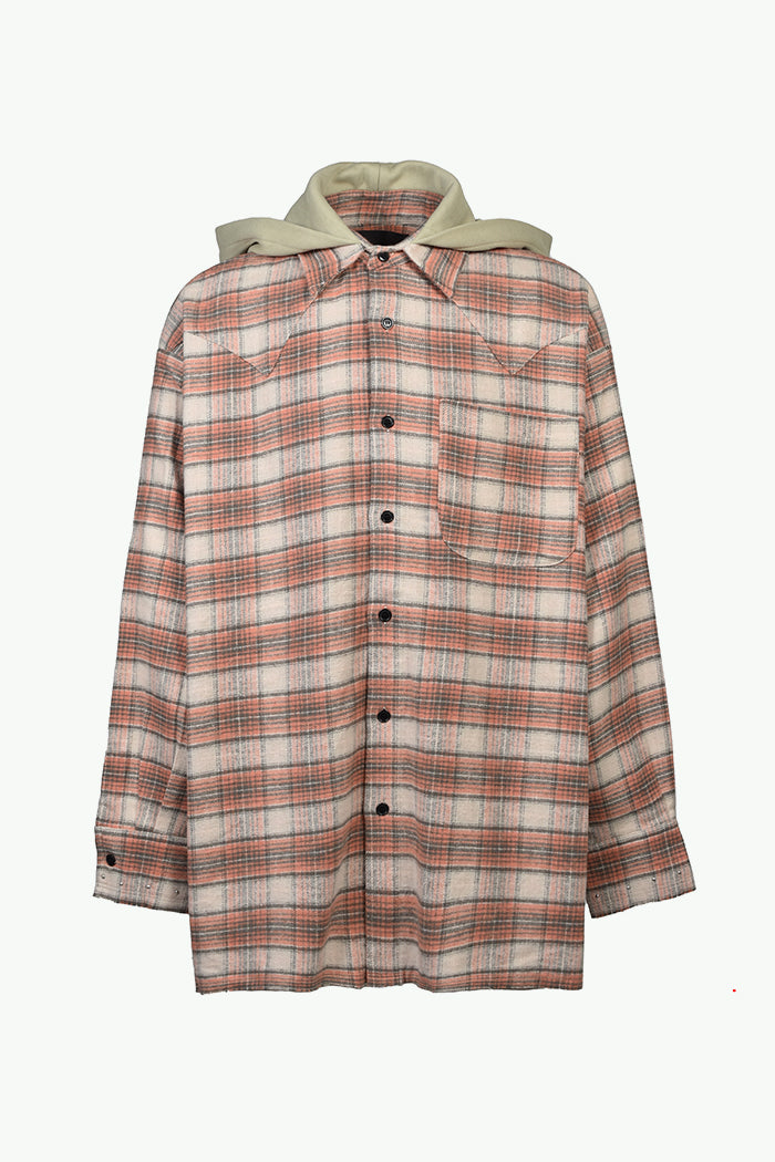 HOODED FLANNEL SHIRTS / ORG