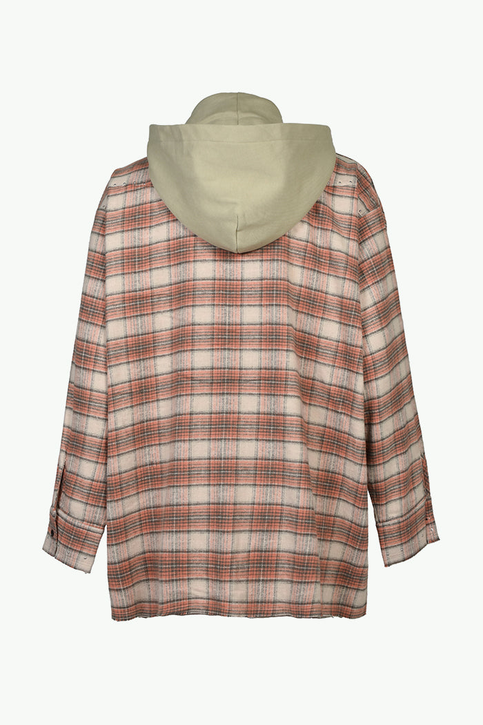 HOODED FLANNEL SHIRTS / ORG