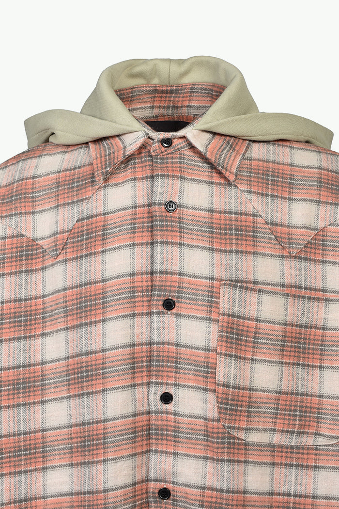 HOODED FLANNEL SHIRTS / ORG