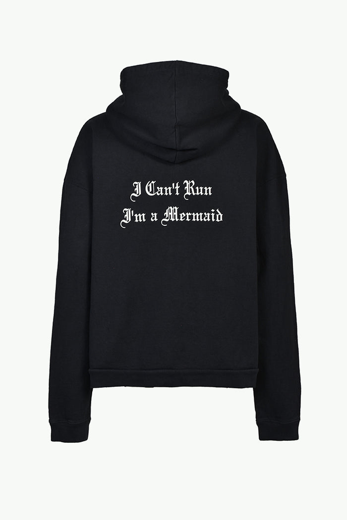 MERMAID ZIP HOODIE / BLK