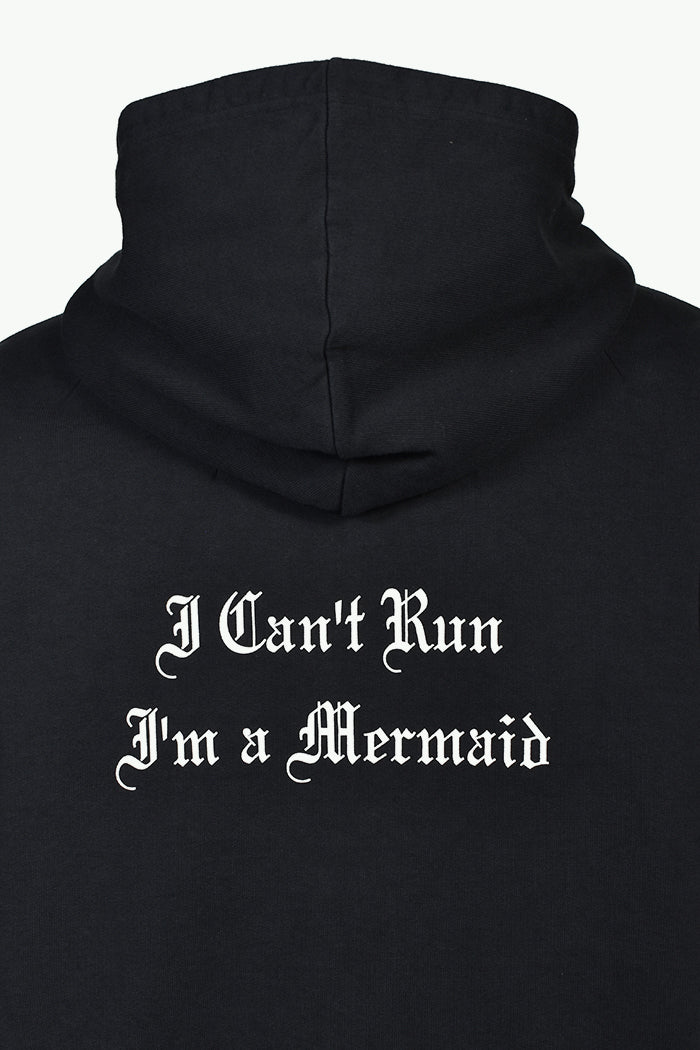 MERMAID ZIP HOODIE / BLK