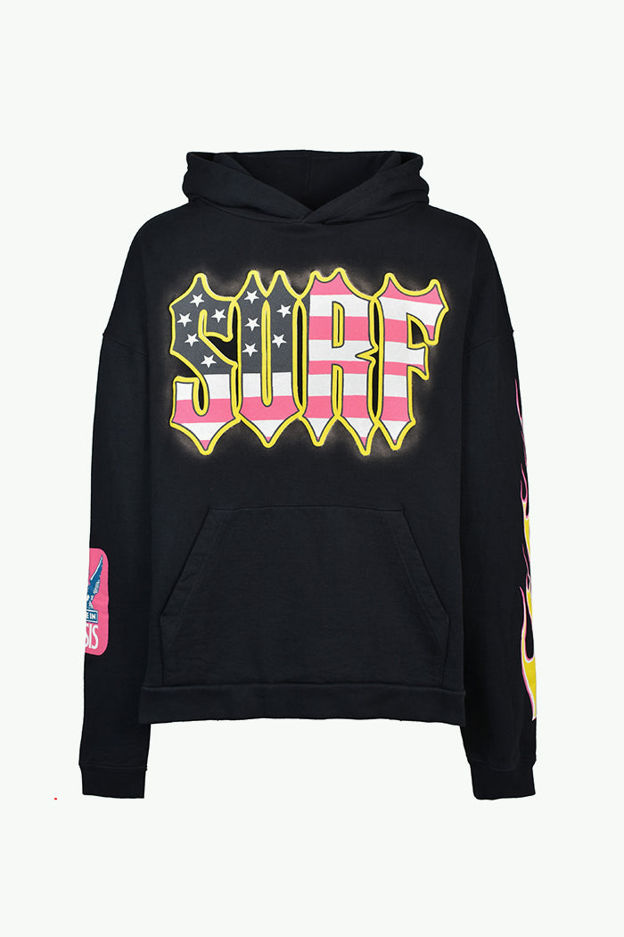 SURF PULLOVER HOODIE / BLK