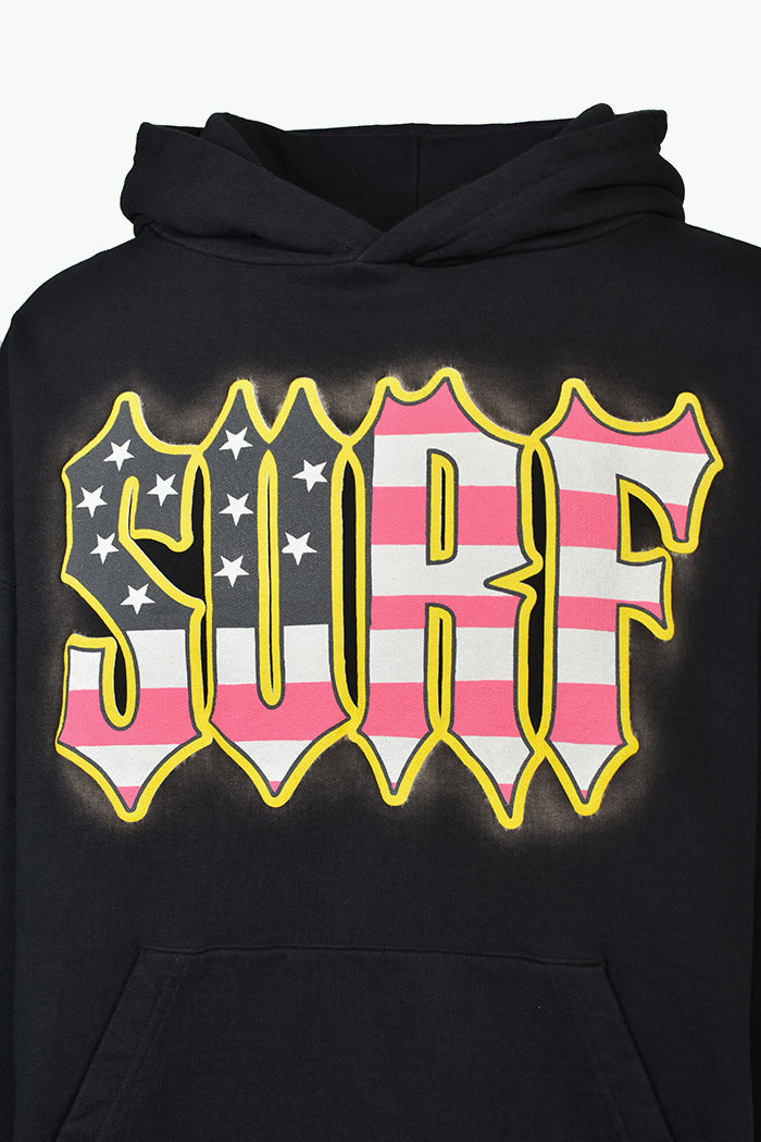 SURF PULLOVER HOODIE / BLK