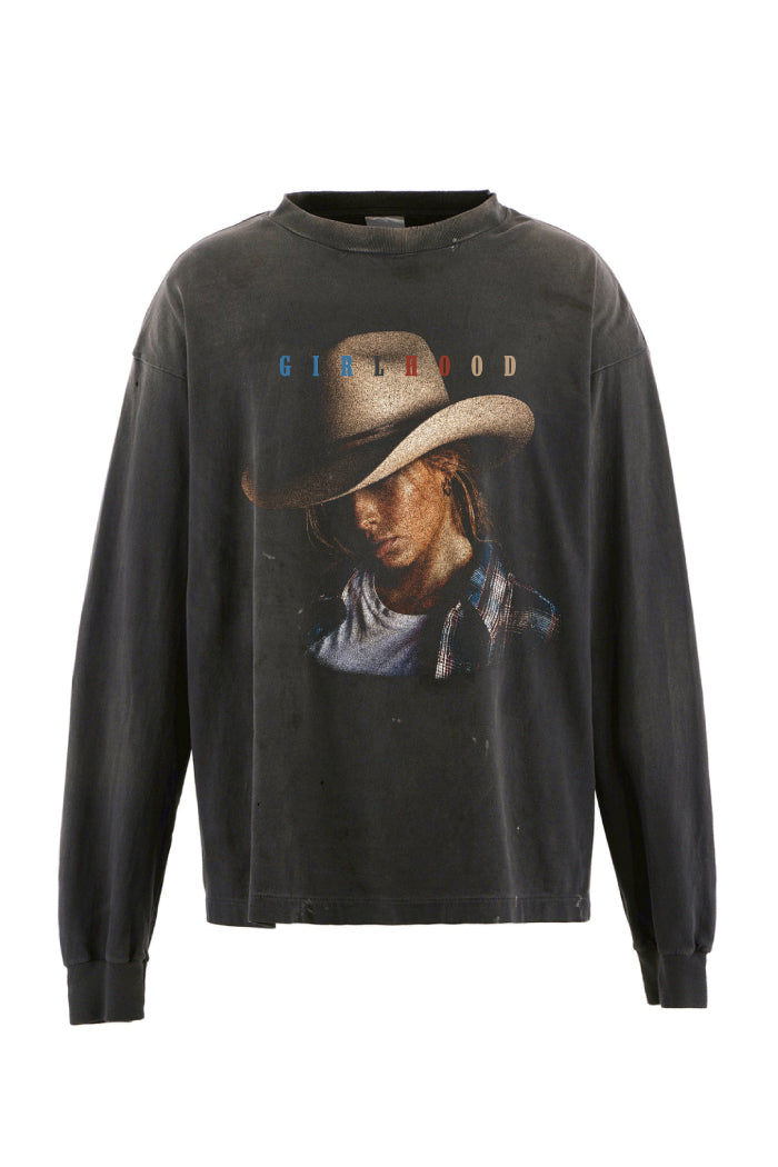 GIRLHOOD L/S T-SHIRTS / BLK