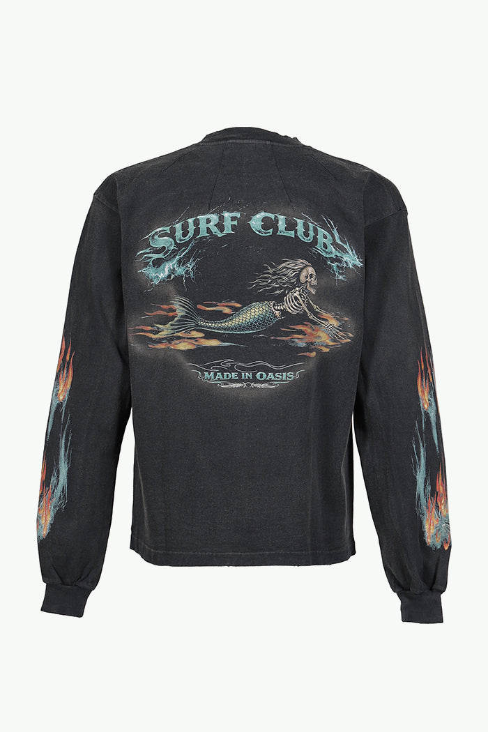SURF CLUB L/S T-SHIRTS / BLK
