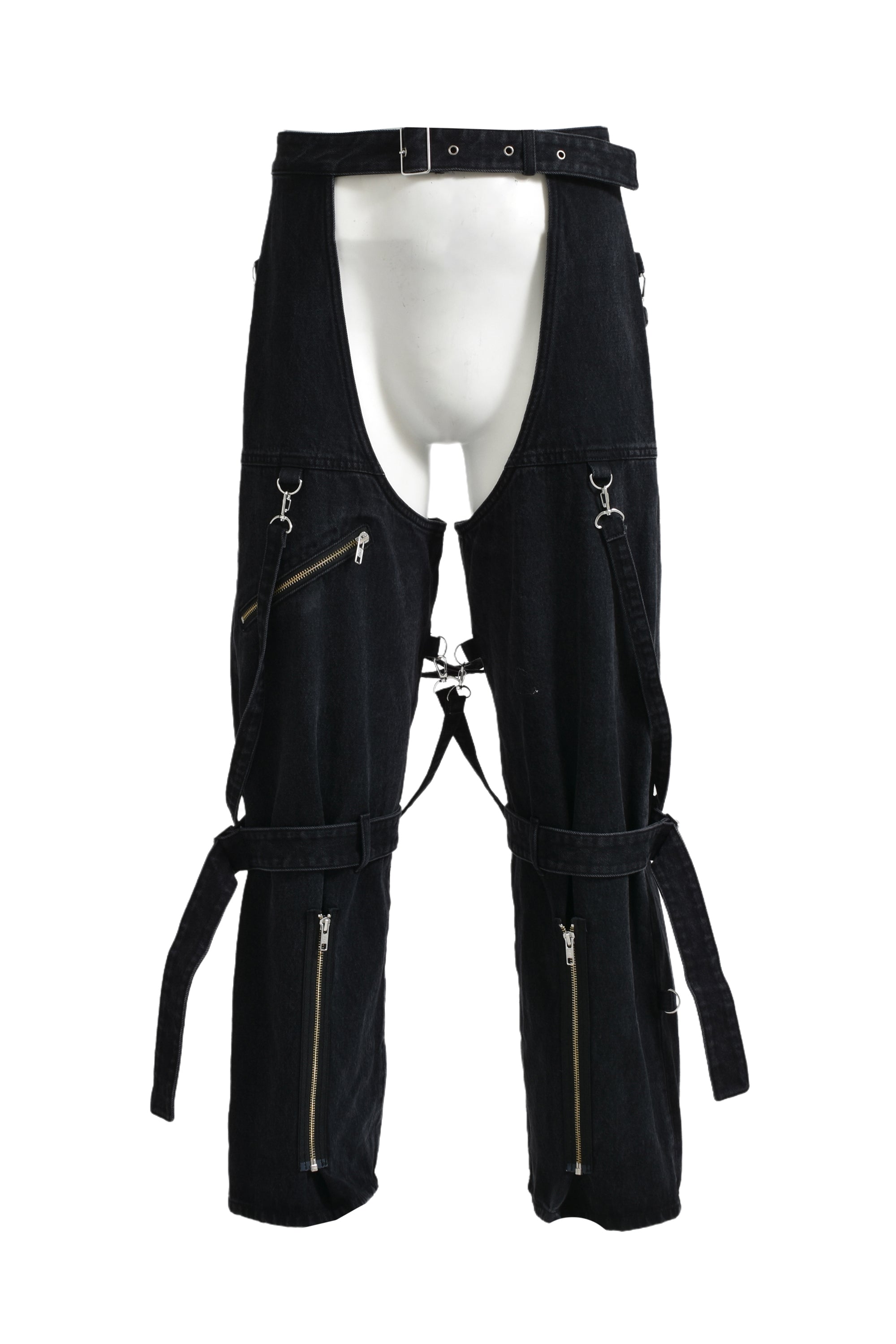 BONDAGE DENIM CHAPS / BLK