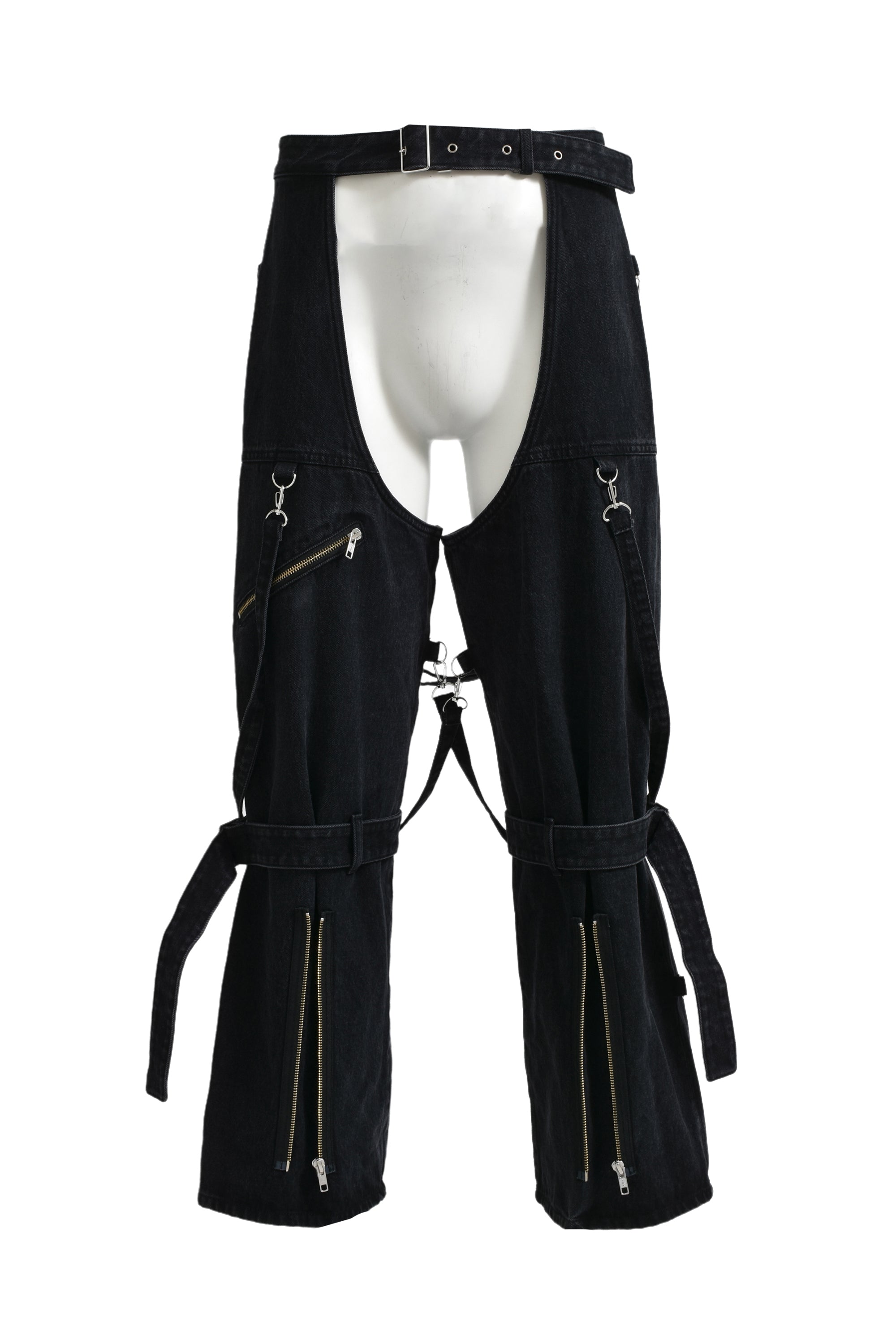 BONDAGE DENIM CHAPS / BLK