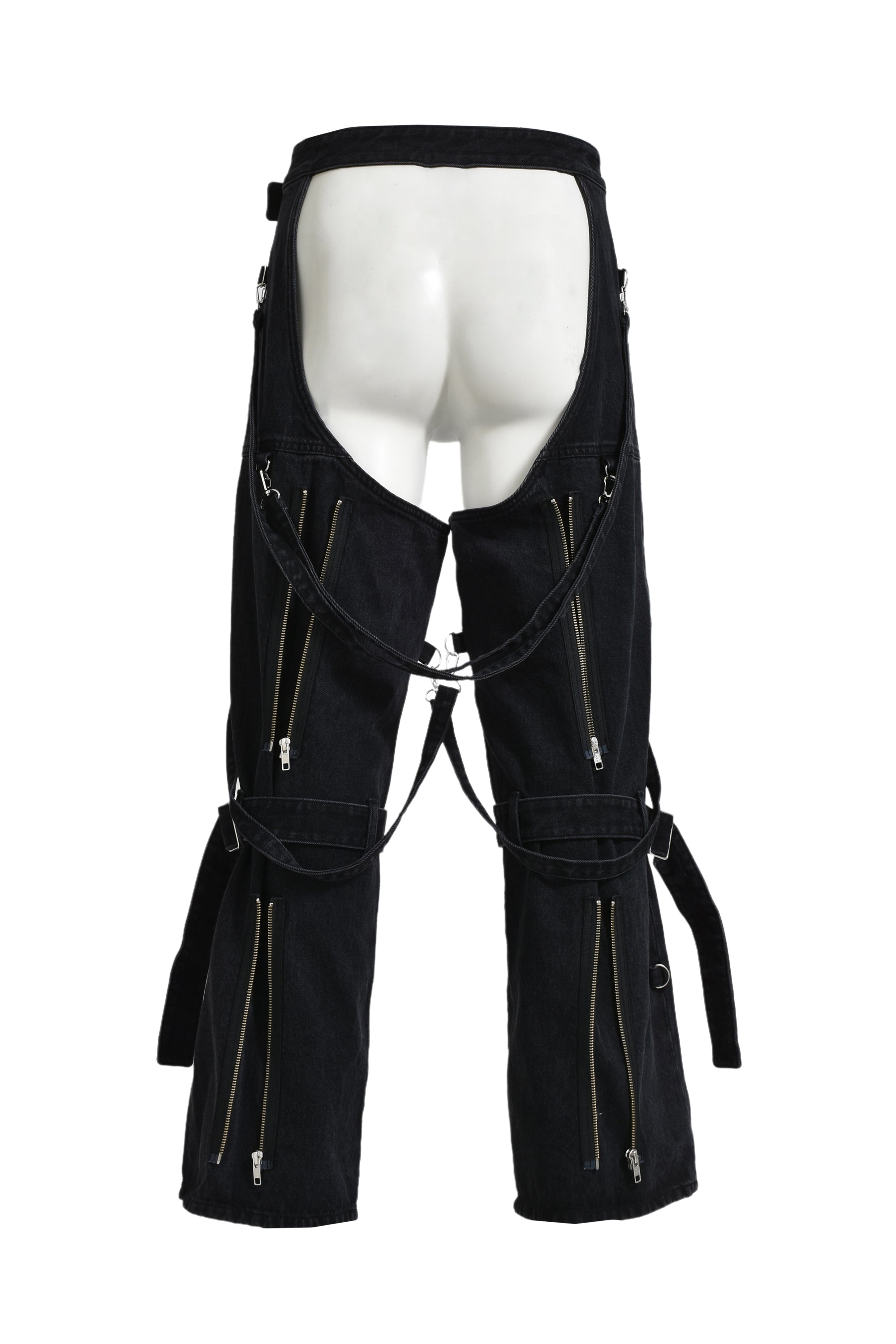 BONDAGE DENIM CHAPS / BLK