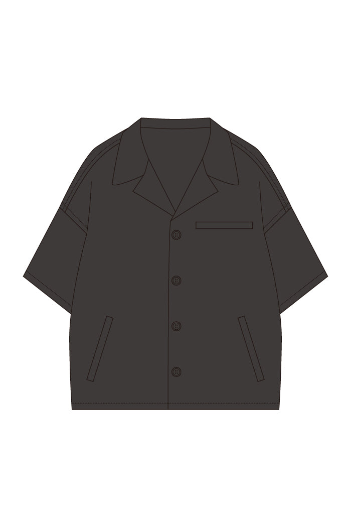 OVERSIZED BUTTON-DOWN SHIRTS / BLK