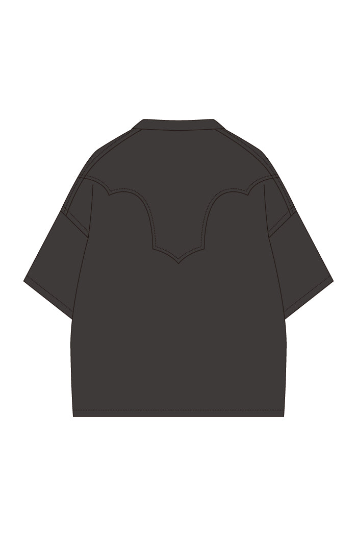 OVERSIZED BUTTON-DOWN SHIRTS / BLK
