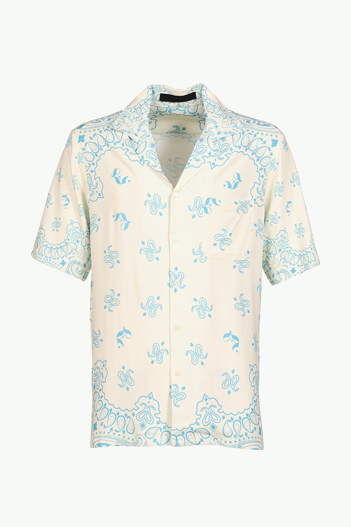 PAISLEY SHORT SLEEVE SHIRTS / VANILLA