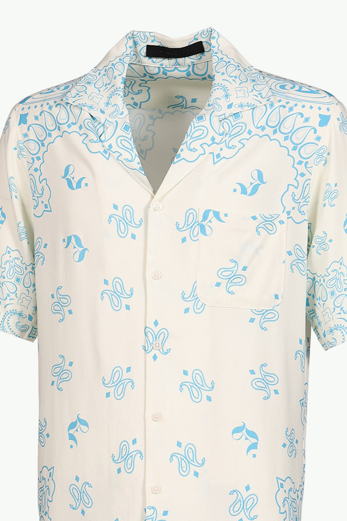 PAISLEY SHORT SLEEVE SHIRTS / VANILLA