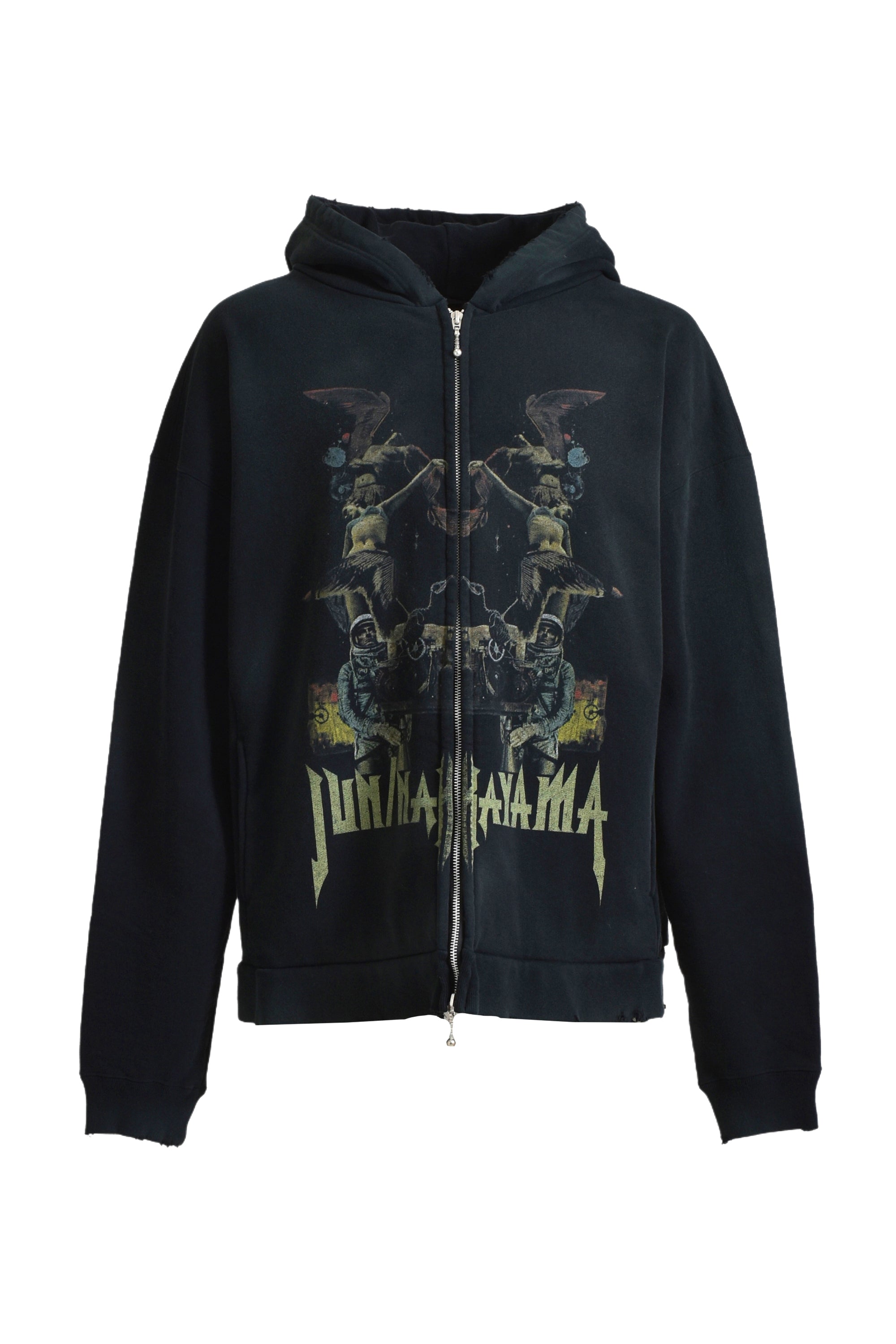 ETHNIC ZIP HOODIE / BLK