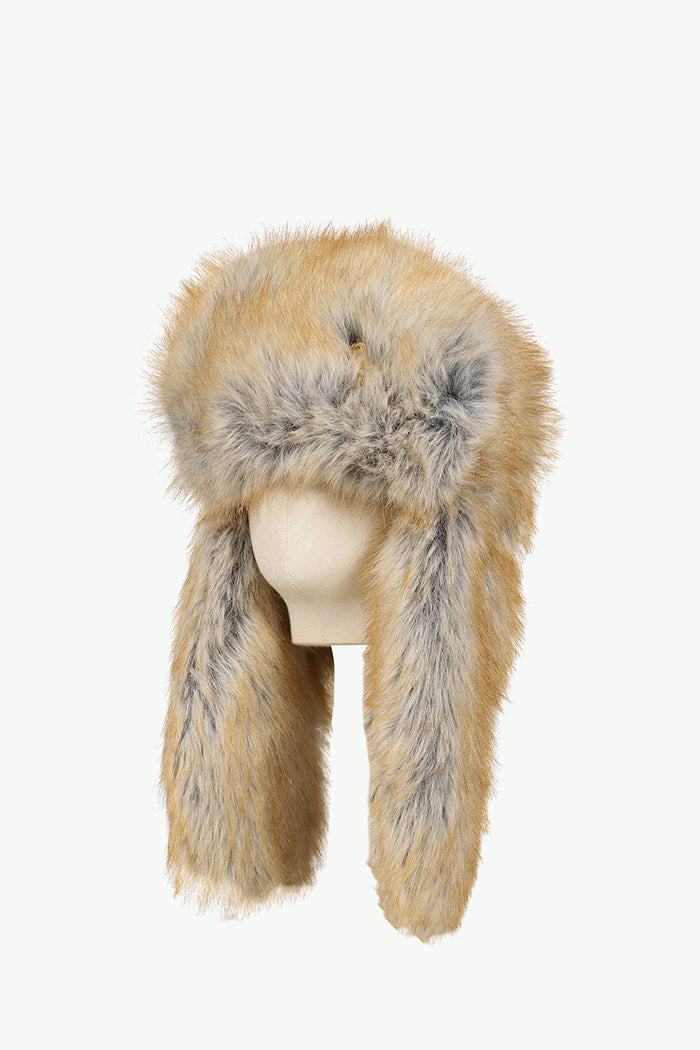 FUR TRAPPER HAT / BRW