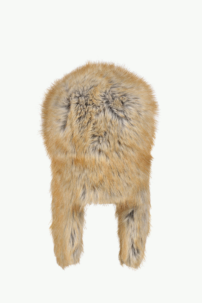 FUR TRAPPER HAT / BRW