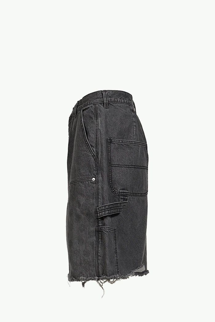 PAISLEY CARPENTER SHORTS / BLK