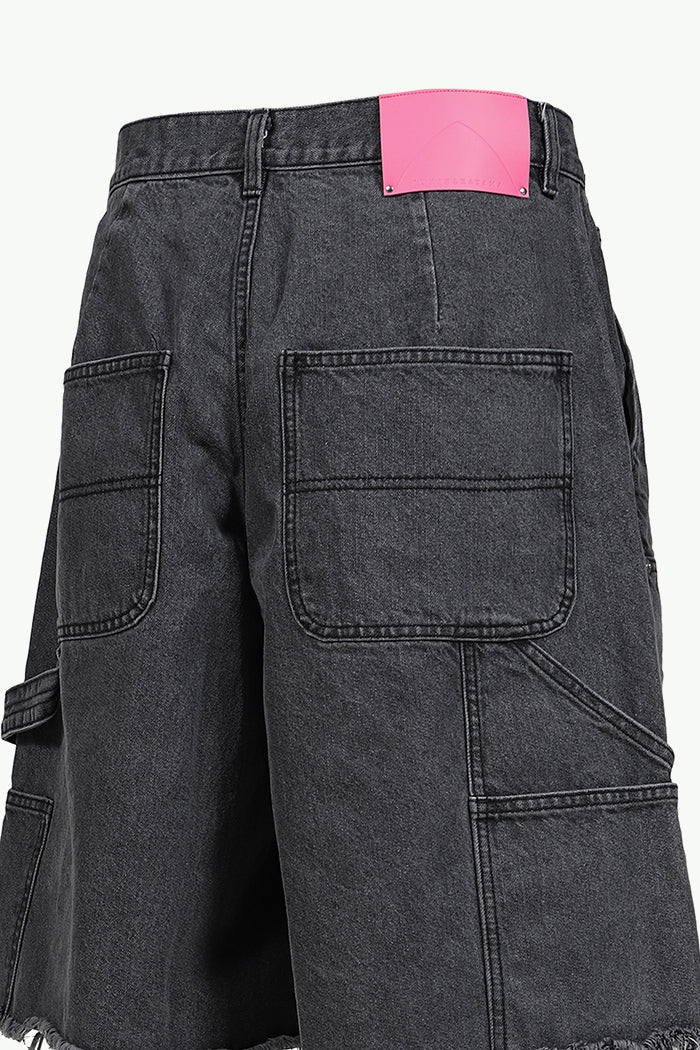PAISLEY CARPENTER SHORTS / BLK