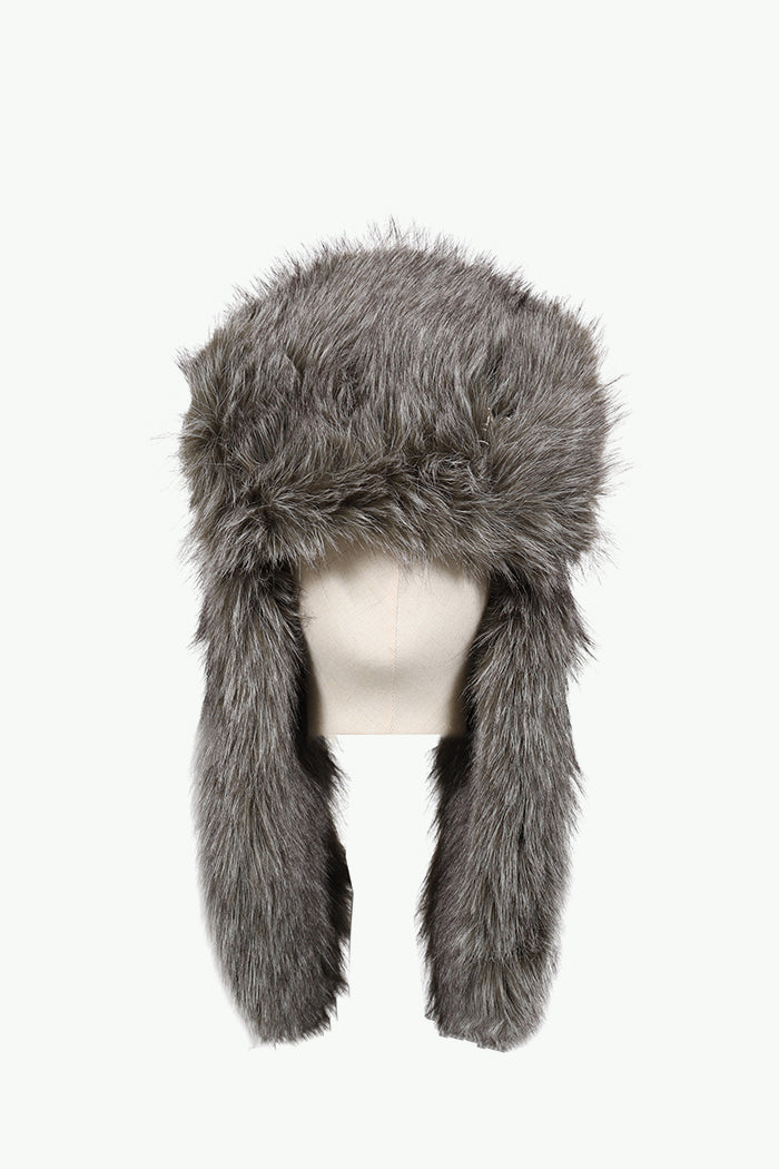 FUR TRAPPER HAT / ASH