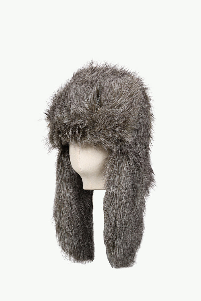 FUR TRAPPER HAT / ASH