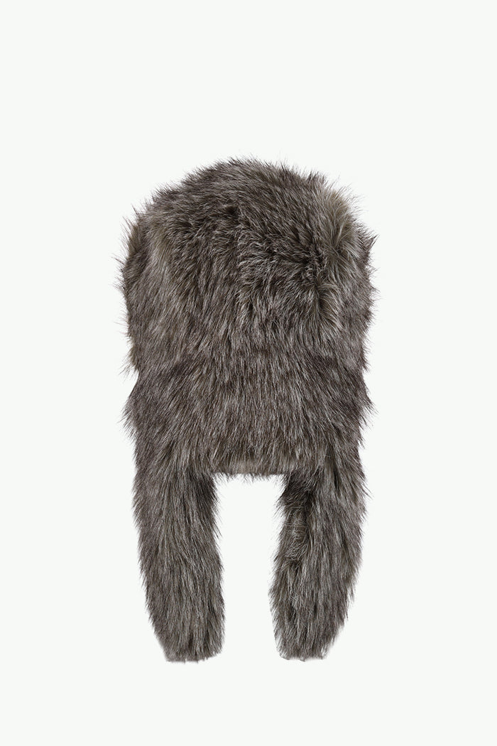 FUR TRAPPER HAT / ASH