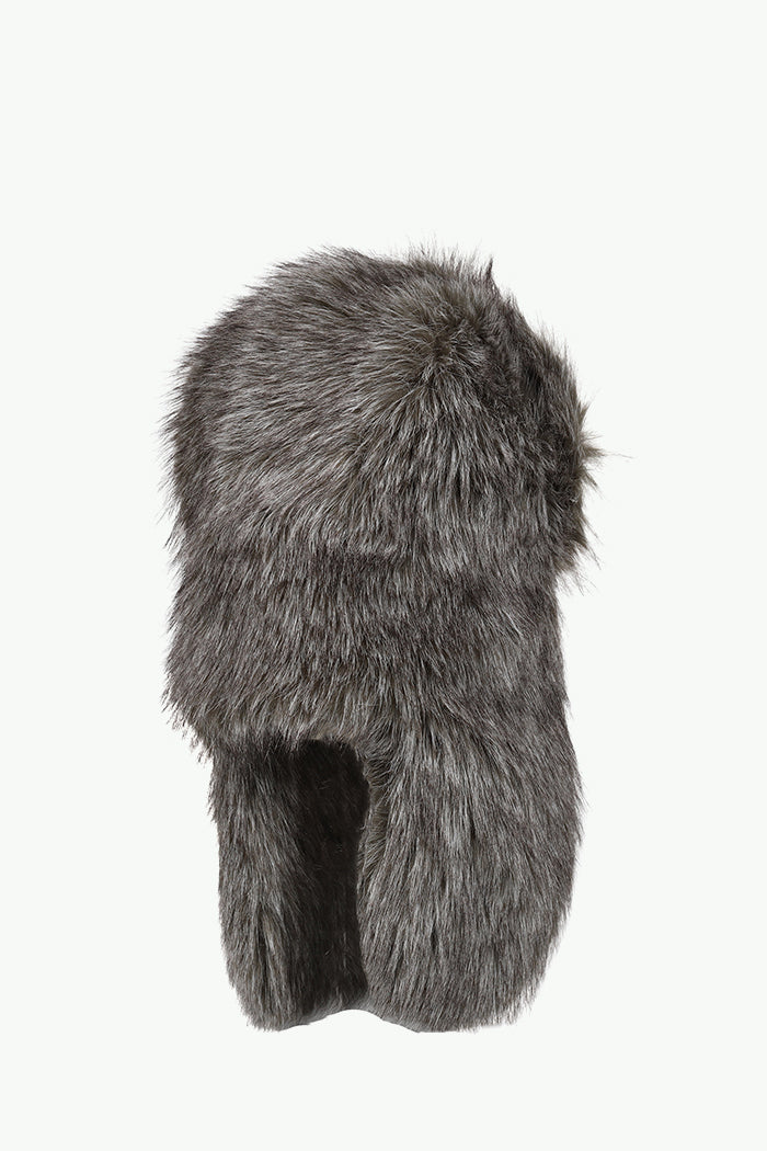 FUR TRAPPER HAT / ASH