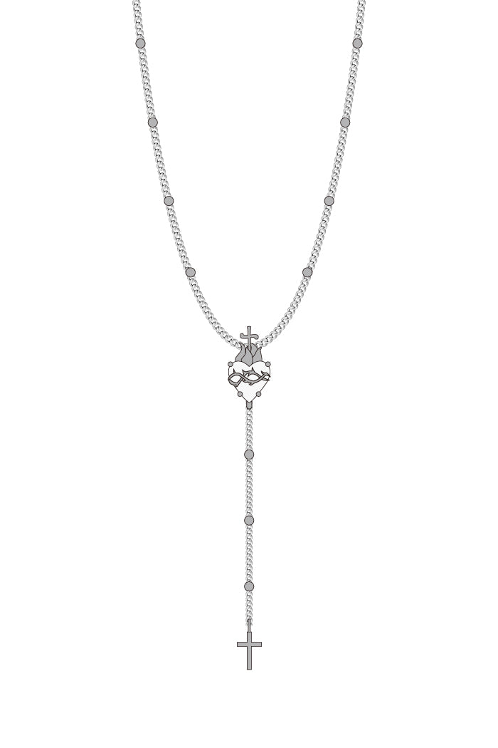 ROSARY NECKLACE (SV925) / ZIRCONIA