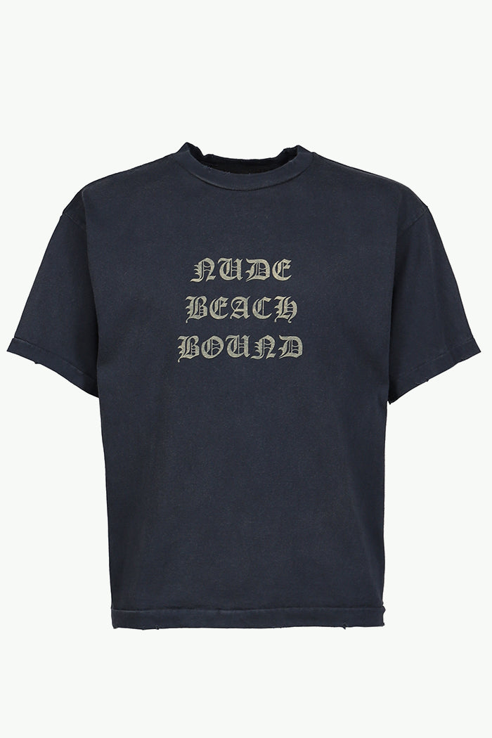 NUDE BEACH T-SHIRTS / BLK