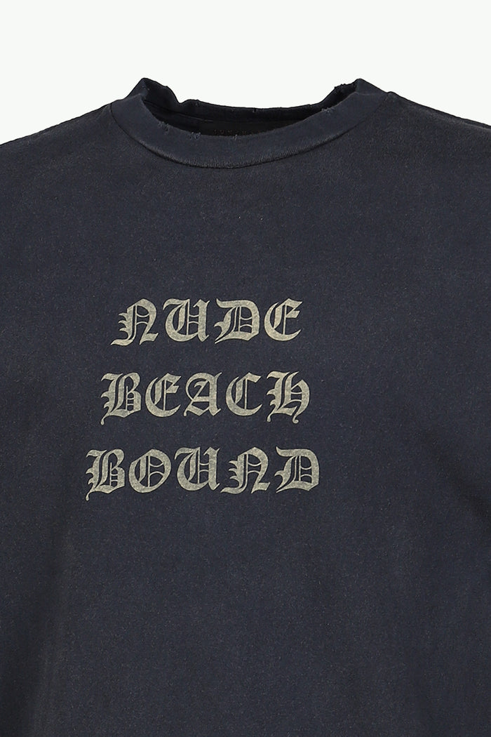 NUDE BEACH T-SHIRTS / BLK