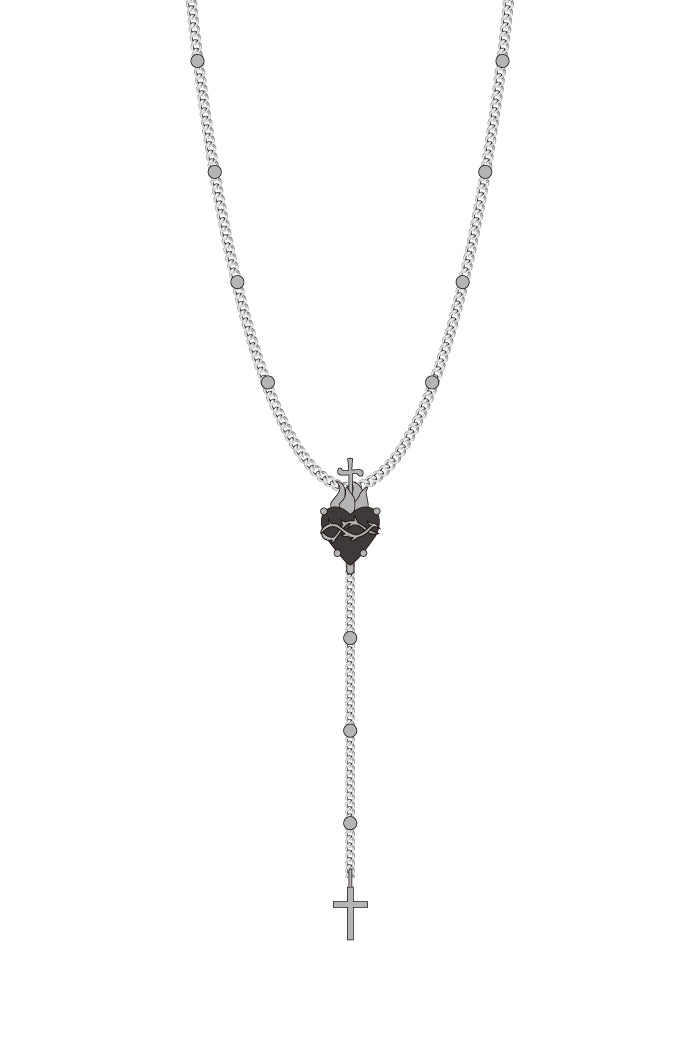 ROSARY NECKLACE (SV925) / ONYX