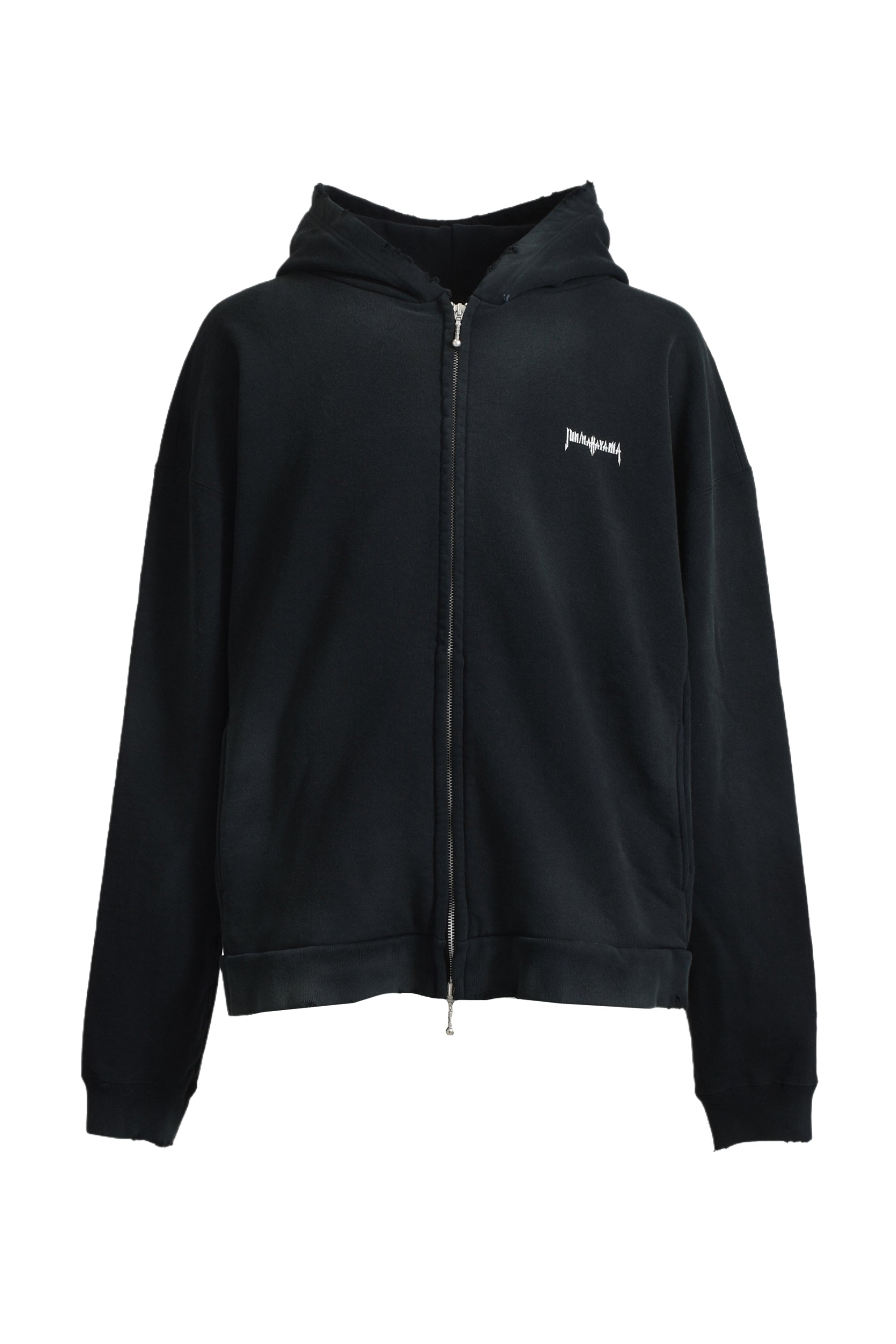 FLAME ZIP HOODIE / BLK