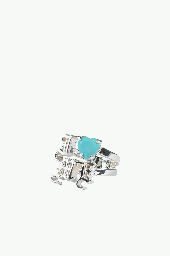 "I LOVE ME" RING (SV925) / TURQUOISE