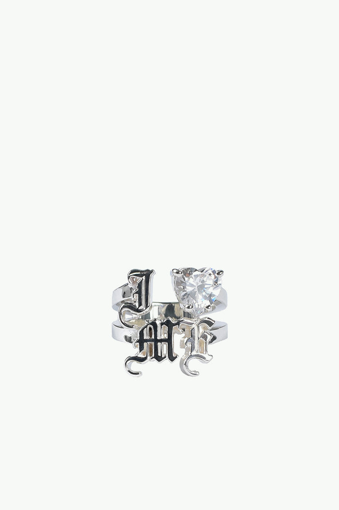 "I LOVE ME" RING (SV925) / ZIRCONIA
