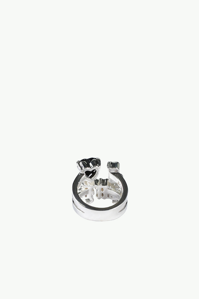 "I LOVE ME" RING (SV925) / ONYX