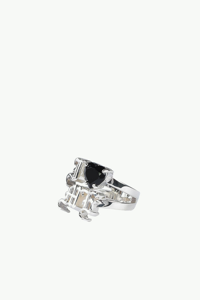 "I LOVE ME" RING (SV925) / ONYX