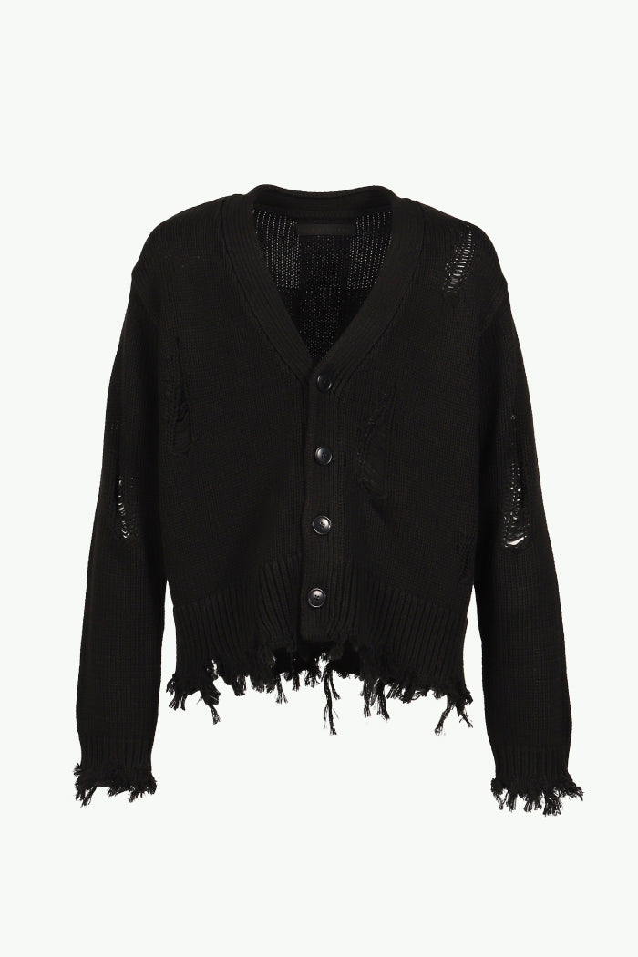 CROSS CARDIGAN / BLK