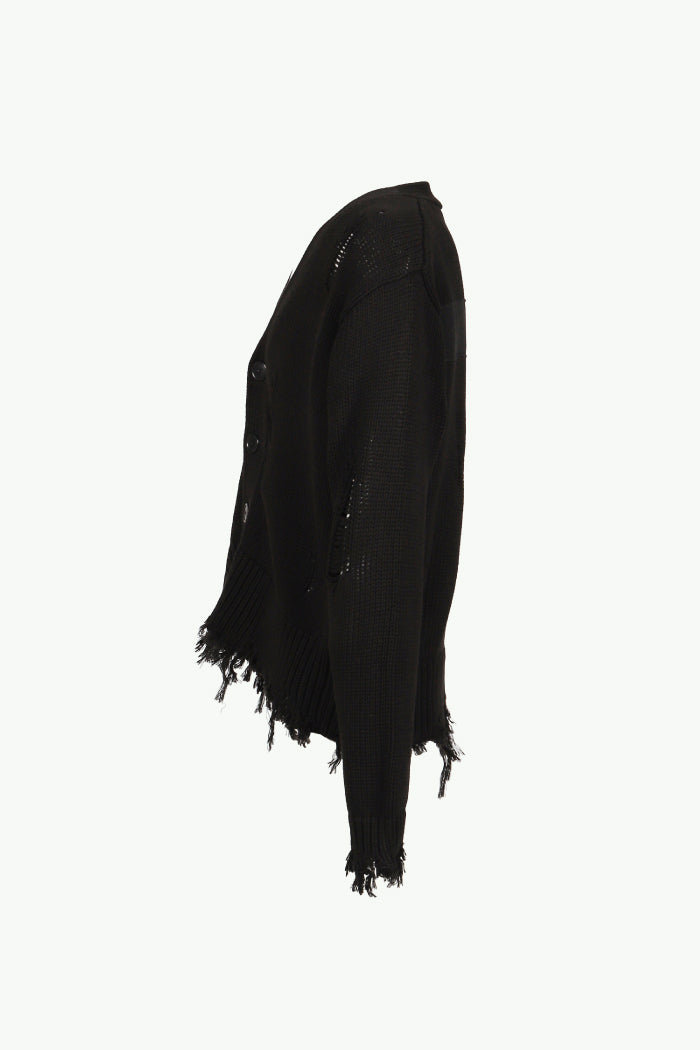 CROSS CARDIGAN / BLK