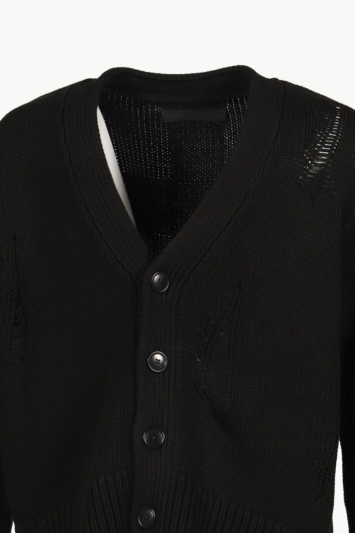CROSS CARDIGAN / BLK