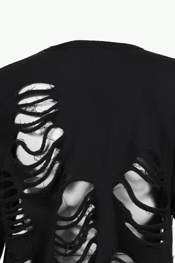 DISTRESSED CREWNECK / BLK