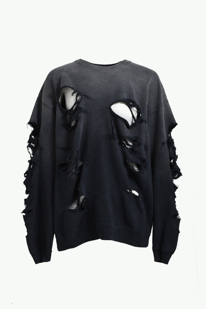 DISTRESSED CREWNECK / DRK